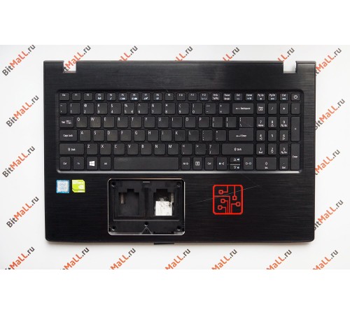 Верхняя часть корпуса (топкейс) для ноутбука Acer E5-523G (панель тачпада, palmrest разбор)