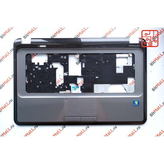 Верхняя часть корпуса (топкейс) для ноутбука HP G6-1160ER БУ - царапины (панель тачпада, palmrest 646384-001)