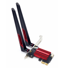 Сетевой адаптер Wi-Fi 6E Intel AX210NGW + Bluetooth 5.3, комплект для ПК (PCI-E), 5400 Мбит/с, 6 ГГц, усиленные антенны
