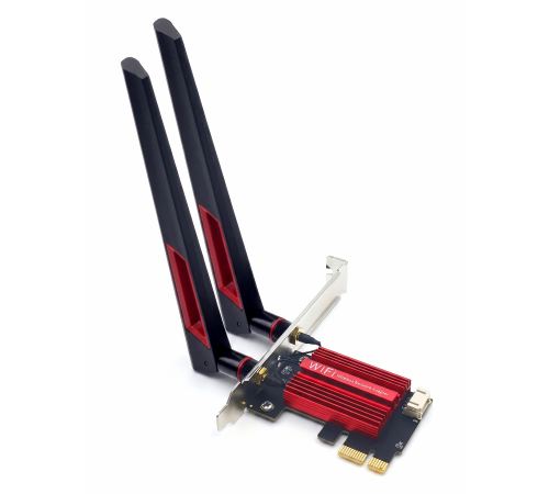 Сетевой адаптер Wi-Fi 6E Intel AX210NGW PCI-E с усиленными антеннами