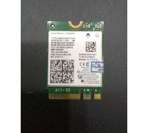 Модуль Wi-Fi 3168NGW (вай фай адаптер для ноутбука)