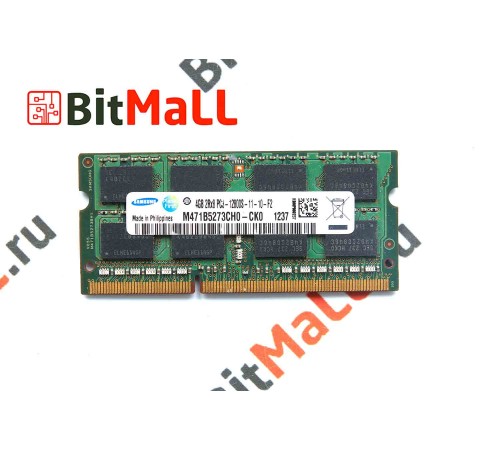 Оперативная память SAMSUNG 4GB 2RX8 PC3-12800S-11-10-F2